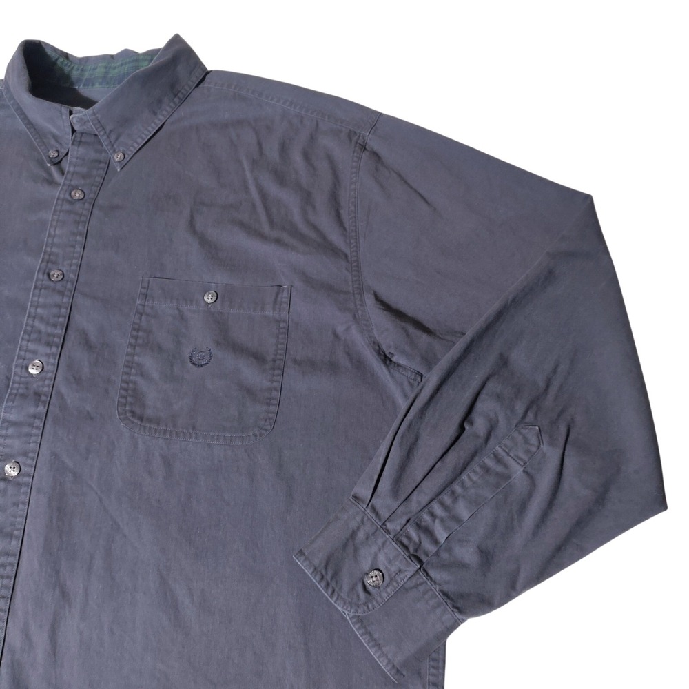 Chaps Ralph Lauren Men's Navy Blue Button Down Long Sleeve Shirt XXL - Picture 6 of 13